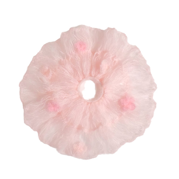 FUWAFUWA CROCHET SCRUNCHIE in CHERRY