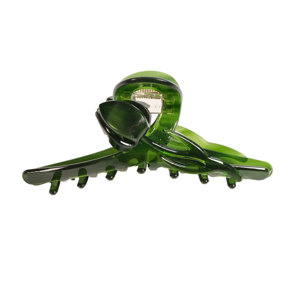 TULIP HAIR CLIP in EMERALD GREEN